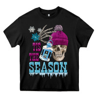 Black tis the season winter skull Heavy Core Tee - FaDigitalArtStudio