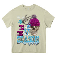 Mossy tis the season winter skull Heavy Core Tee - FaDigitalArtStudio