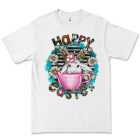 White Happy Easter Premium Tee - CowhideDigitalArt