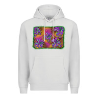 Dove Grey mardi gras mask background Premium Hoodie - BarkalooDesign