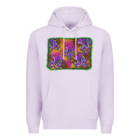 Lilac mardi gras mask background Premium Hoodie - BarkalooDesign
