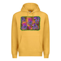 Mustard mardi gras mask background Premium Hoodie - BarkalooDesign