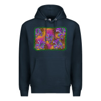 Navy mardi gras mask background Premium Hoodie - BarkalooDesign