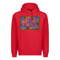 Red mardi gras mask background Premium Hoodie - BarkalooDesign