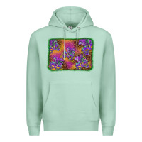 Seafoam mardi gras mask background Premium Hoodie - BarkalooDesign