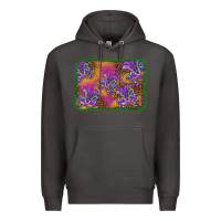 Smoke mardi gras mask background Premium Hoodie - BarkalooDesign