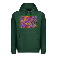 Sports Green mardi gras mask background Premium Hoodie - BarkalooDesign