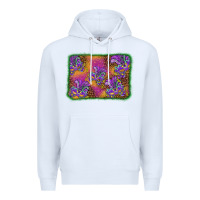 White mardi gras mask background Premium Hoodie - BarkalooDesign