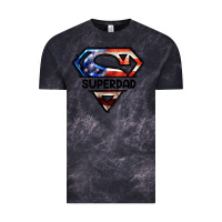 Cloud Black American Superdad Vintage Tee - LillyAllenDesigns