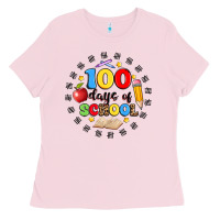 Bubblegum Pink 100 days of school Ladies Tee - Artiststas
