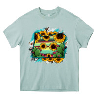 Arona Oregon Map Sunflower Cactus Serape Heavy Core Tee - RanaPortraitStore