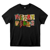 Black Merry Vibes Heavy Core Tee - FaDigitalArtStudio