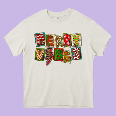 Merry Vibes Heavy Core Tee Designed By Fadigitalartstudio