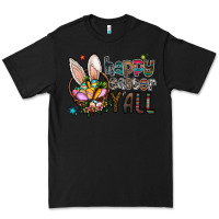 Black Happy Easter Y'all Premium Tee - CowhideDigitalArt
