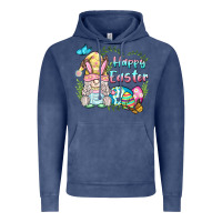 Vintage Denim happy easter bunny gnome Vintage Hoodie - BarkalooDesign