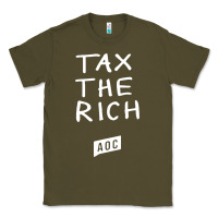 Army Green aoc tax the rich Classic Tee - baoMotion
