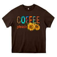 Chocolate Brown coffee please western doodle letters Heavy Core Tee - FaDigitalArtStudio