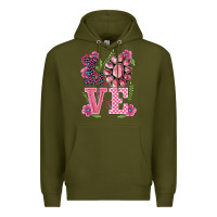 Army Green walentine's day love gemstones Premium Hoodie - BarkalooDesign