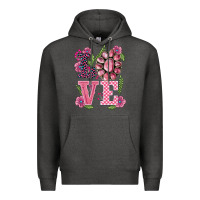 Charcoal Heather walentine's day love gemstones Premium Hoodie - BarkalooDesign
