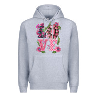 Heather Grey walentine's day love gemstones Premium Hoodie - BarkalooDesign