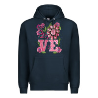 Navy walentine's day love gemstones Premium Hoodie - BarkalooDesign