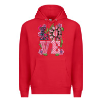 Red walentine's day love gemstones Premium Hoodie - BarkalooDesign