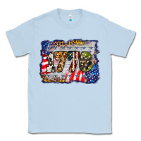 Dusty Blue 1776 4th of july background Classic Tee - BarkalooDesign