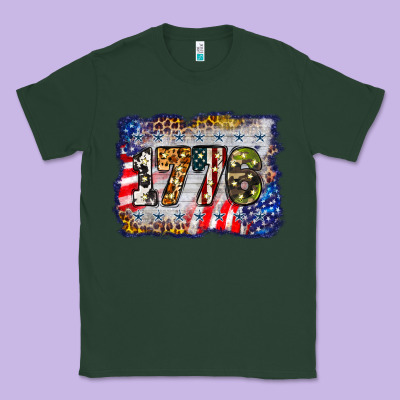 1776 4th Of July Background Classic Tee Designed By Barkaloodesign