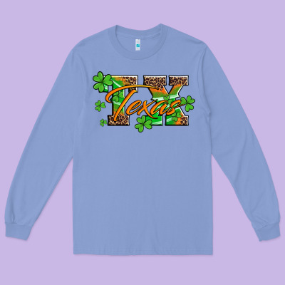 St Patricks Day Texas Long Sleeve Tee Designed By Artiststas