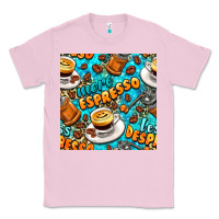 Bubblegum Pink more espresso less despresso coffee with leopard seamless pattern bbs Classic Tee - BundleAndBundleShop