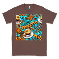 Chestnut more espresso less despresso coffee with leopard seamless pattern bbs Classic Tee - BundleAndBundleShop