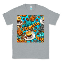 Heather Grey more espresso less despresso coffee with leopard seamless pattern bbs Classic Tee - BundleAndBundleShop