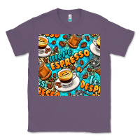 Lavender more espresso less despresso coffee with leopard seamless pattern bbs Classic Tee - BundleAndBundleShop