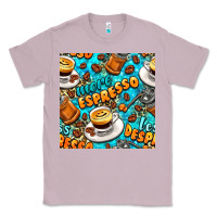 Lilac more espresso less despresso coffee with leopard seamless pattern bbs Classic Tee - BundleAndBundleShop