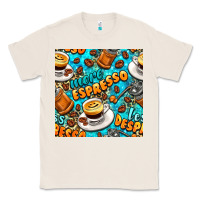 Natural more espresso less despresso coffee with leopard seamless pattern bbs Classic Tee - BundleAndBundleShop