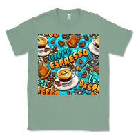 Sage more espresso less despresso coffee with leopard seamless pattern bbs Classic Tee - BundleAndBundleShop