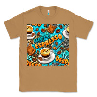 Toasted Coconut more espresso less despresso coffee with leopard seamless pattern bbs Classic Tee - BundleAndBundleShop
