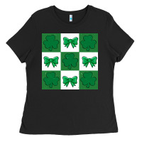 Black st patricks day  2 ös 4.19.29 Ladies Tee - CowhideDigitalArt