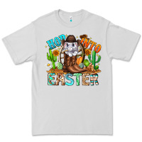Dove Grey Hop Into Easter Bunny Western Premium Tee - CowhideDigitalArt