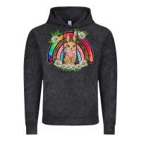 Vintage Black easter rabbit rainbow Vintage Hoodie - BarkalooDesign