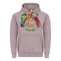 Vintage Zinc easter rabbit rainbow Vintage Hoodie - BarkalooDesign
