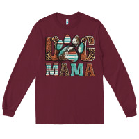 Burgundy dog mama Long Sleeve Tee - Artiststas