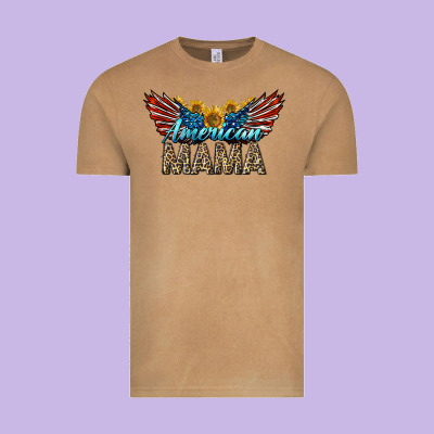 Western American Mama With Sunflowers Vintage Tee Designed By Lillyallendesigns