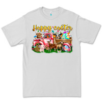 Dove Grey Happy Easter Animal Car Premium Tee - CowhideDigitalArt