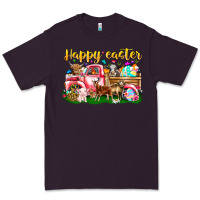 Plum Happy Easter Animal Car Premium Tee - CowhideDigitalArt