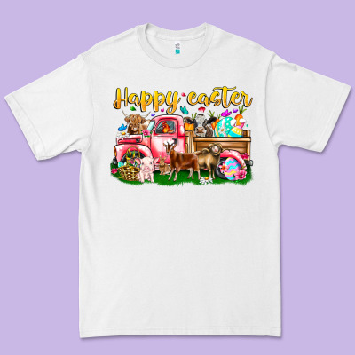 Happy Easter Animal Car Premium Tee Designed By Cowhidedigitalart