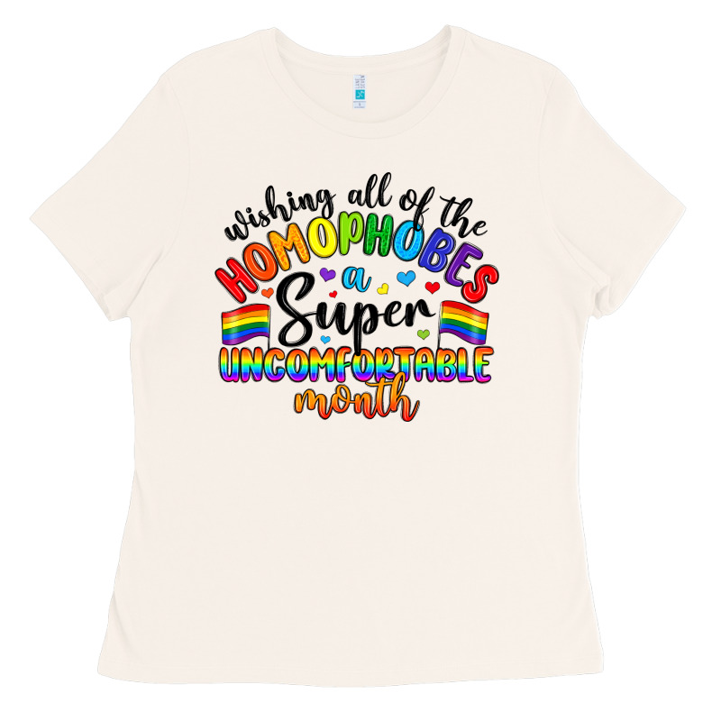 Wishing All Of The Homophobes Uncomfortable Month Ladies Tee by Artiststas | Teevron