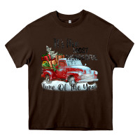 Chocolate Brown it's the most wonderful time of the year Heavy Core Tee - FaDigitalArtStudio