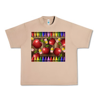 Burro Crayons And Apples Urban Heavy Tee - LillyAllenDesigns