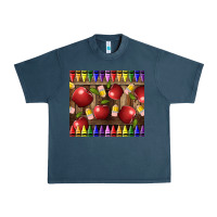 Midnight Navy Crayons And Apples Urban Heavy Tee - LillyAllenDesigns